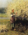 Daniel Ridgway Knight Famous Paintings - Spring Blossoms